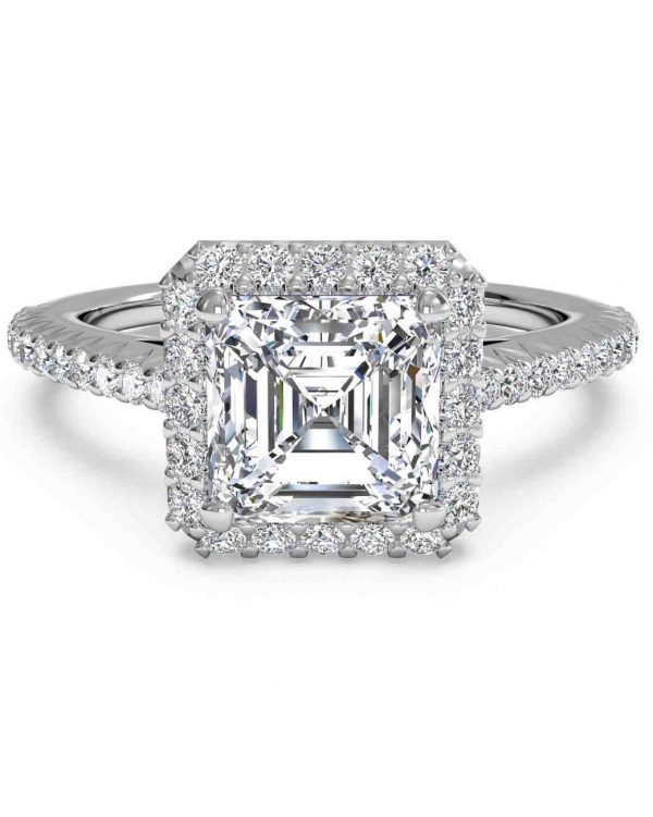 custom asscher diamond engagement rings in dallas texas