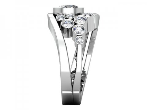 custom bezel diamond engagement ring prosper texas 2