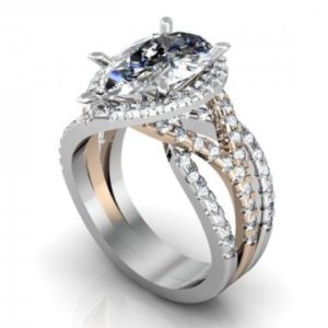 Custom Engagement Ring Pear Diamond 1