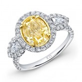 Fancy Yellow Diamond Engagement Rings Dallas Texas Oval Diamond