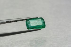 Green and rectangular shaped emerald - Shira Diamonds