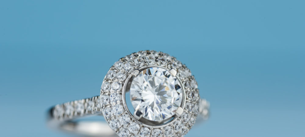 diamond halo engagement ring - Shira Diamonds