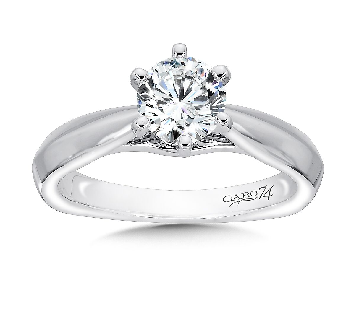 White Gold Solitaire Diamond Ring 4
