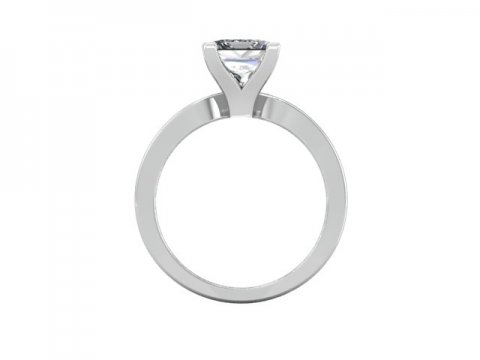White Gold Solitaire Engagement Ring 3